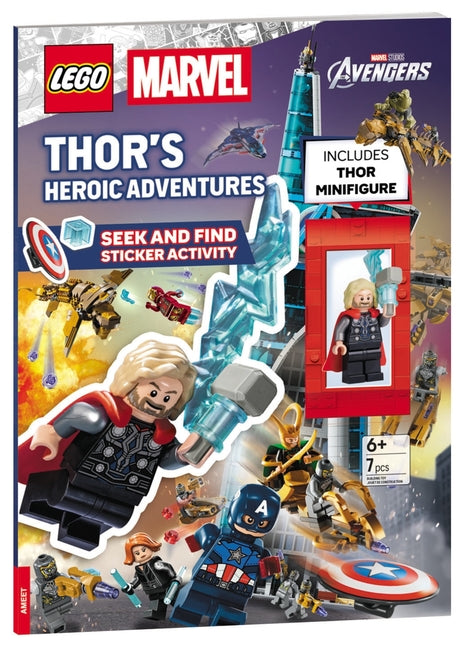 Lego Marvel: Thor's Heroic Adventures Seek and Find Sticker Activity Book: Includes Thor Minifigure by Ameet