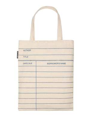 Library Card (Natural) Tote Bag by Out of Print