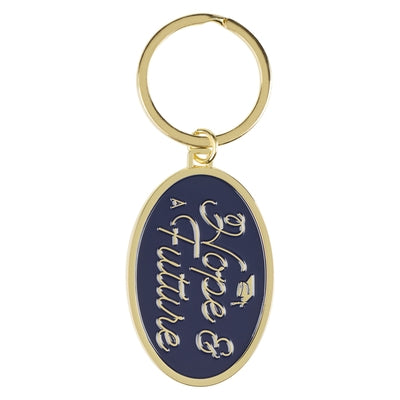 Christian Art Gifts Laser Engraved Metal Epoxy Keyring for Grads: Hope & a Future - Jeremiah 29:11 Inspirational Bible Verse Accessory for Students, B