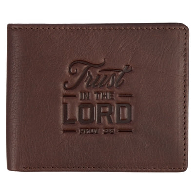 Wallet Leather Brown Trust in the Lord Prov. 3:5 by Christian Art Gifts