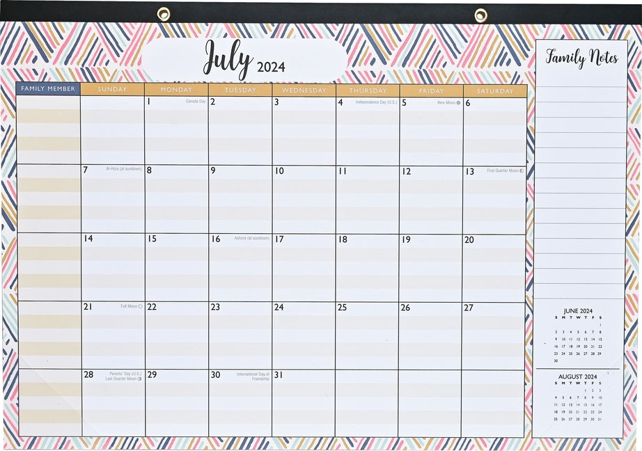 2025 Family Desk Pad and Wall Calendar (11 X 17) - (12-Month Calendar with 145 Bonus Stickers!) by Peter Pauper Press Inc
