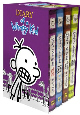 Diary of a Wimpy Kid Box of Books 5-8 Hardcover Gift Set: Ugly Truth, Cabin Fever, the Third Wheel, Hard Luck by Kinney, Jeff