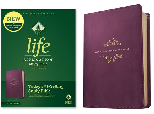 NLT Life Application Study Bible, Third Edition (Leatherlike, Purple, Red Letter) by Tyndale