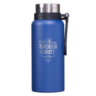 Stainless Steel Water Bottle All Things Through Christ Philippians 4:13 by