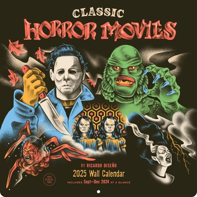 Classic Horror Movies 2025 Wall Calendar by Dise?o, Ricardo