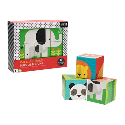 Wild Animals Puzzle Blocks by Petit Collage