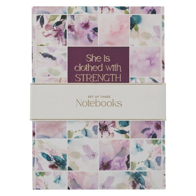 Christian Art Gifts Slim Notebook Set W/Inspirational Scripture for Women Trust in the Lord Prov. 3:5 Assorted Bible Verse, Durable Cardstock, Set/3 L by Christian Art Gifts