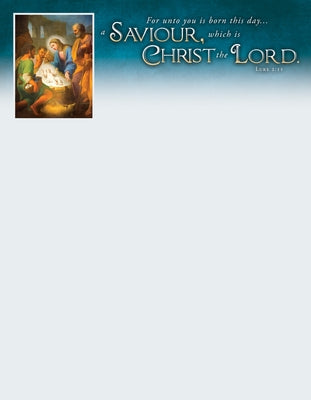 Letterhead - Christmas - For Unto You Is Born This Day - Luke 2:11 by Warner Press