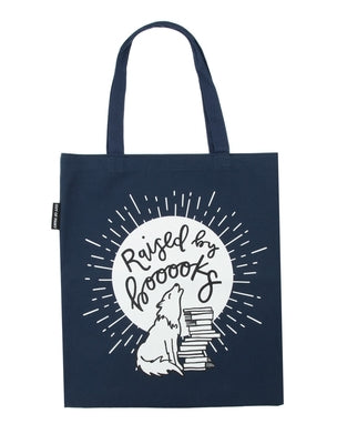 Raised by Books Tote Bag by Out of Print