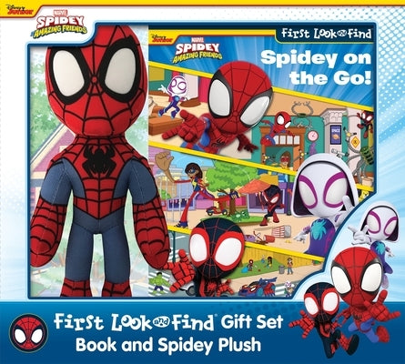 Disney Junior Marvel Spidey and His Amazing Friends: Spidey on the Go! First Look and Find Gift Set Book and Spidey Plush by Pi Kids