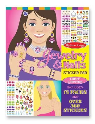 Jewelry & Nails Glitter Collection Sticker Pad by Melissa & Doug