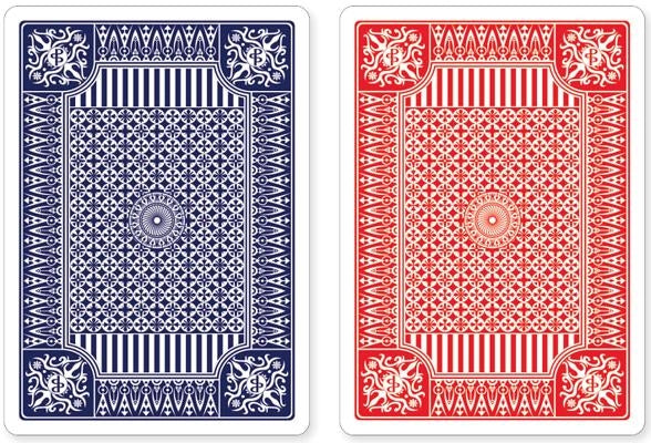 Blue and Red Premium Playing Cards, Two Standard Decks by Peter Pauper Press, Inc