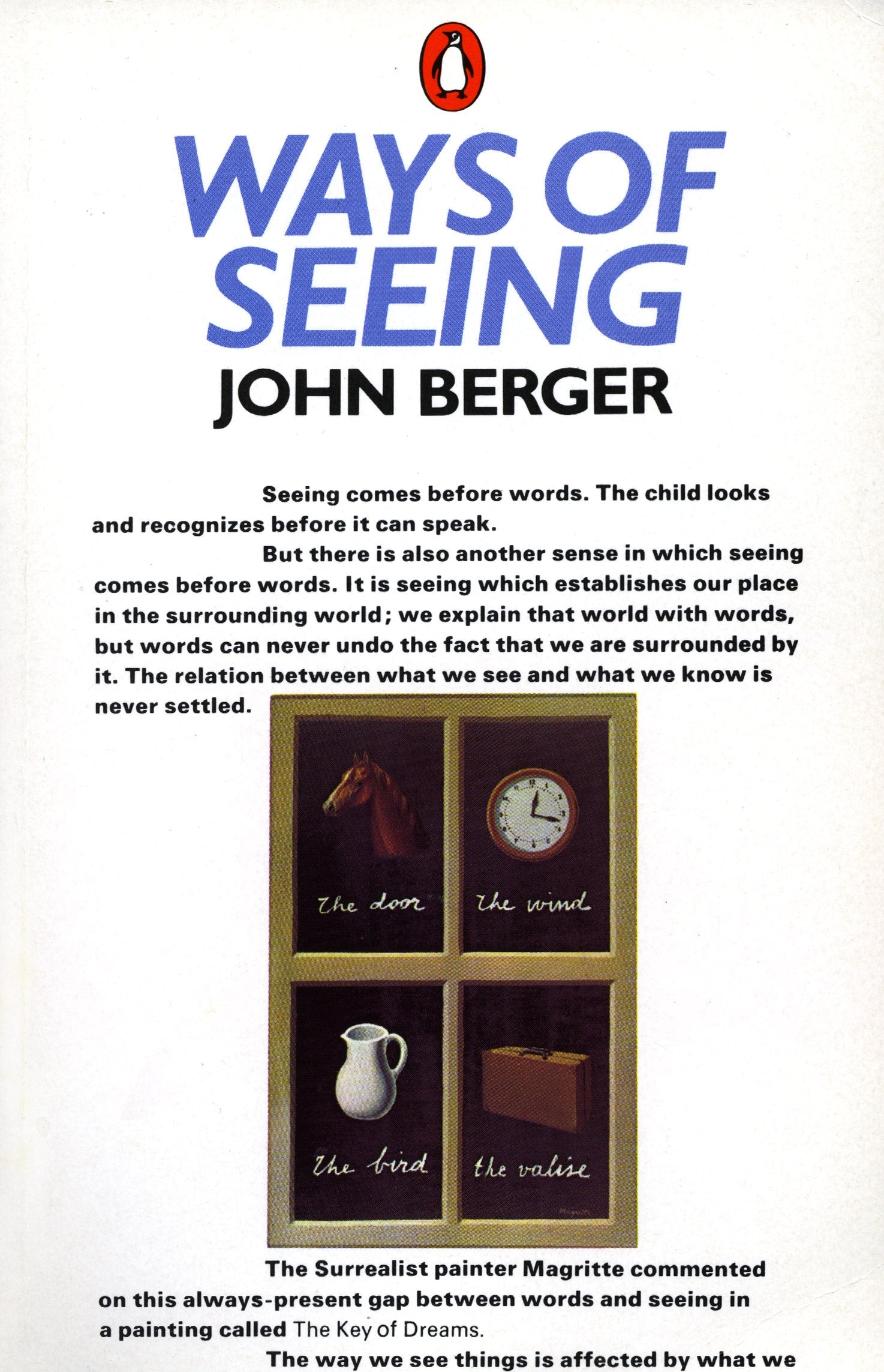 Ways of Seeing by Berger, John. ISBN 9780140135152.