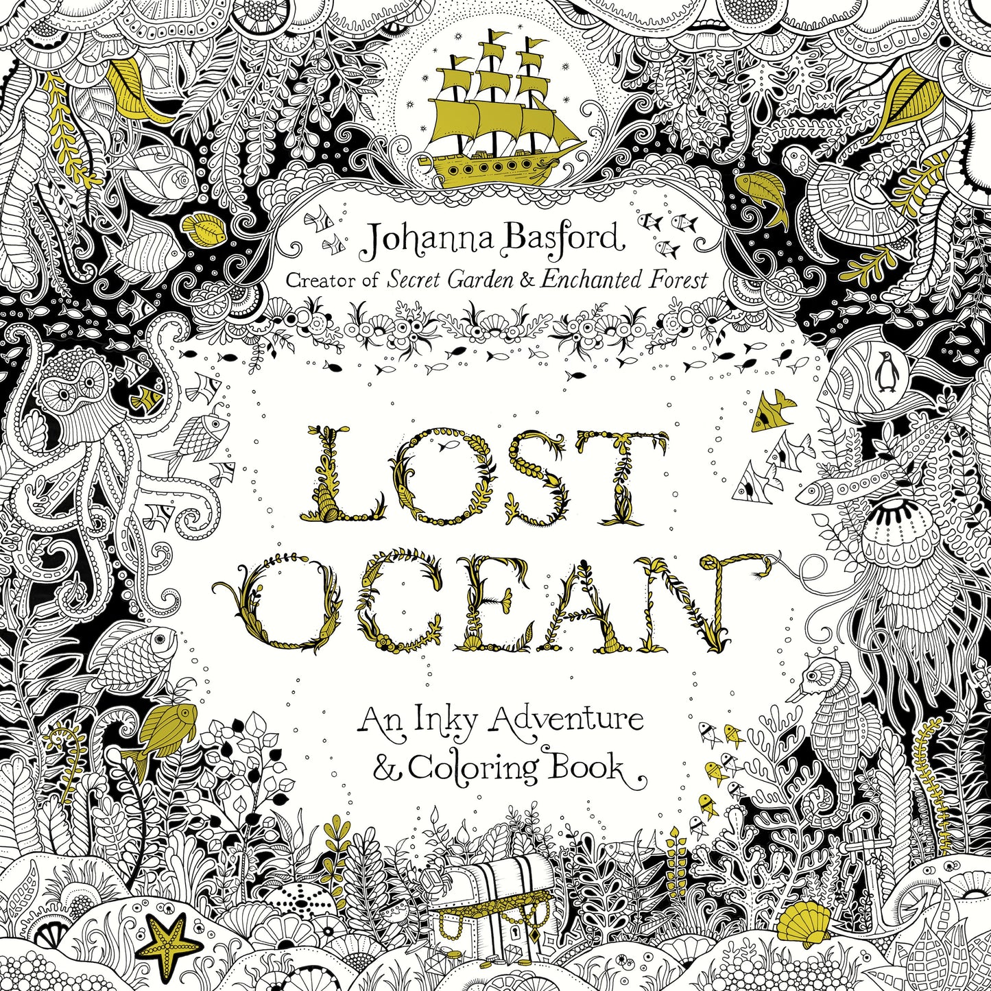 Lost Ocean: An Inky Adventure and Coloring Book for Adults by Basford, Johanna. ISBN 9780143108993.