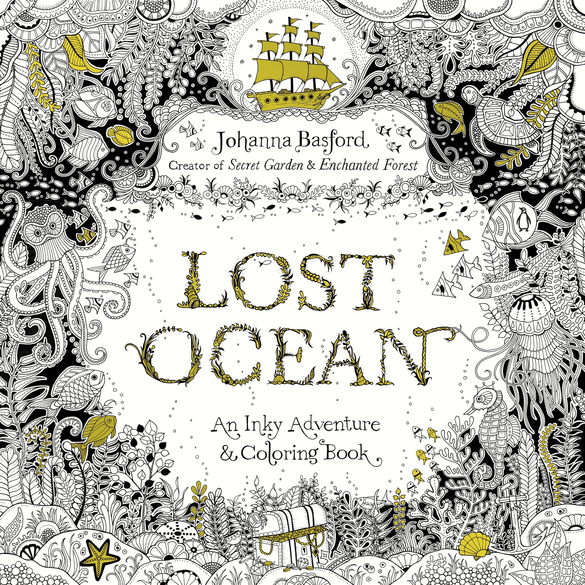 Lost Ocean: An Inky Adventure and Coloring Book for Adults by Basford, Johanna. ISBN 9780143108993.