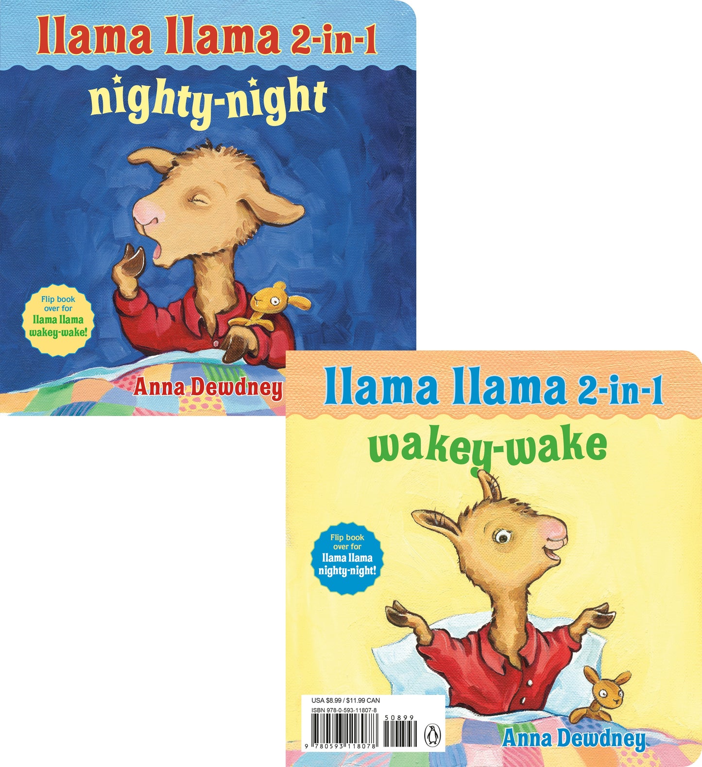 Llama Llama 2-In-1: Wakey-Wake/Nighty-Night by Dewdney, Anna. ISBN 9780593118078.