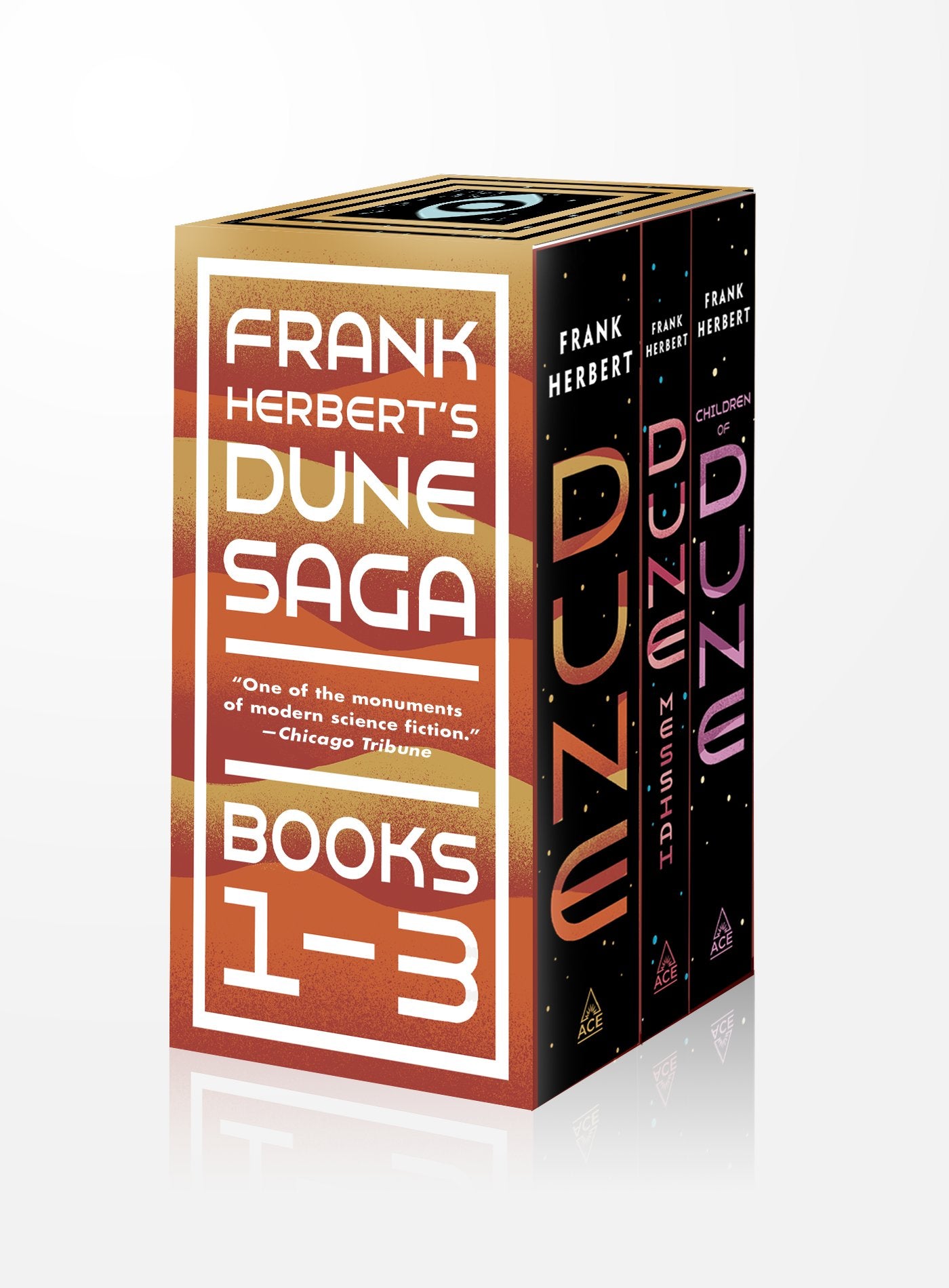 Frank Herbert's Dune Saga 3-Book Boxed Set: Dune, Dune Messiah, and Children of Dune by Herbert, Frank. ISBN 9780593201893.