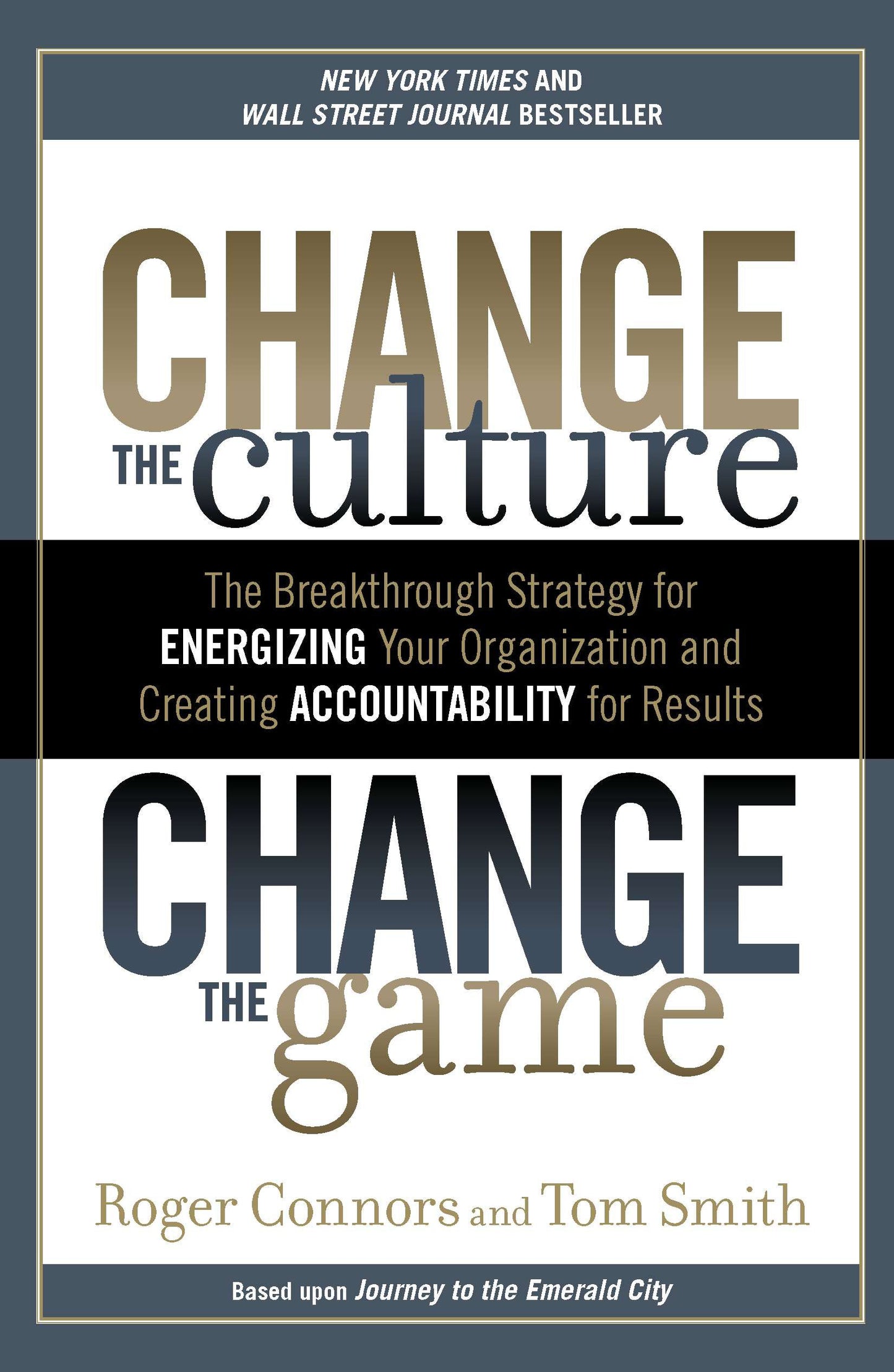 Change the Culture, Change the Game: The Breakthrough Strategy for Energizing Your Organization and Creating Accounta Bility for Results by Connors, Roger. ISBN 9781591845393.