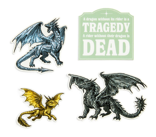 Rebecca Yarros's Fourth Wing: Dragons of Navarre Stickers - Sticker Set of 4 by Out of Print