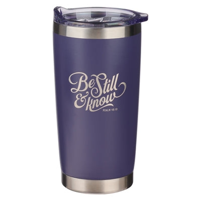Christian Art Gifts Stainless Steel Double-Wall Vacuum Insulated Tumbler Travel Mug for Women: Be Still & Know - Psalm 46:10 Inspirational Bible Verse by Christian Art Gifts