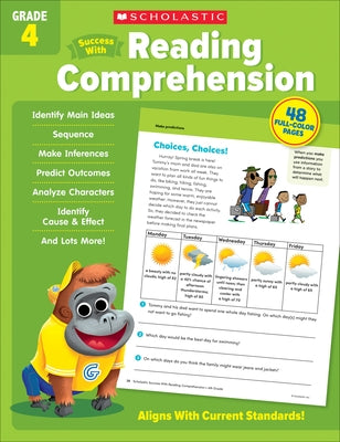 Scholastic Success with Reading Comprehension Grade 4 Workbook by Scholastic Teaching Resources