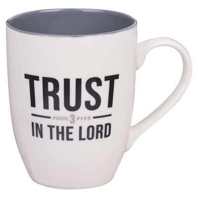 Christian Art Gifts Ceramic Coffee and Tea Mug for Men & Women: Trust in the Lord - Proverbs 3:5 Inspirational Bible Verse, Black, 12 Oz. by Christian Art Gifts