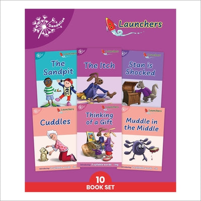 Phonic Books Dandelion Launchers Stages 16-20: Decodable Books for Beginner Readers 'Tch' and 'Ve', Two-Syllable Words, Suffixes -Ed and -Ing and Spel by Phonic Books