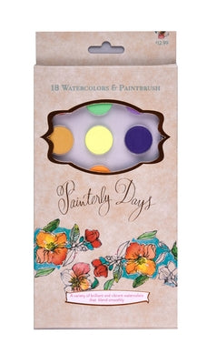 Painterly Days - 18 Watercolors: 18 Watercolors & Paintbrush by Rice, Kristy