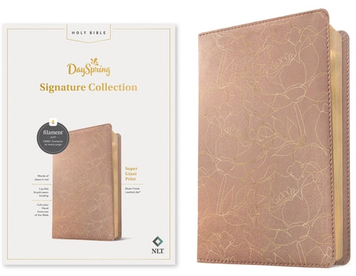 NLT Super Giant Print Bible, Filament-Enabled Edition (Leatherlike, Blush Floral, Red Letter): Dayspring Signature Collection by Tyndale