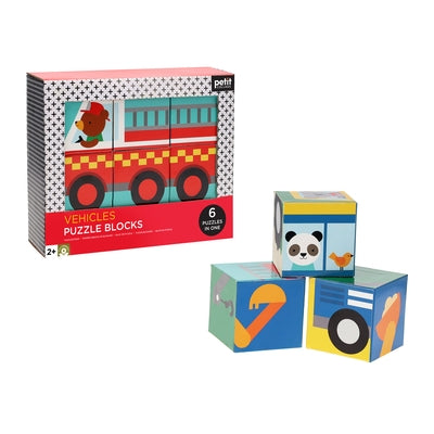 Vehicles Puzzle Blocks by Petit Collage