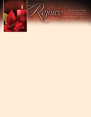 Letterhead - Christmas - Rejoice - Luke 2:11 by Warner Press
