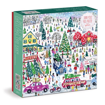 Michael Storrings Christmas Tree Farm 1000 Piece Foil Puzzle by Galison Mudpuppy