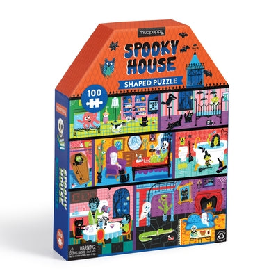 Spooky House 100 Piece House-Shaped Puzzle by Mudpuppy