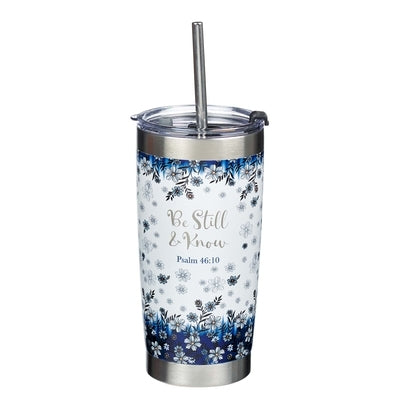 Travel Mug Stainless Steel Be Still Psalm 46:10 by