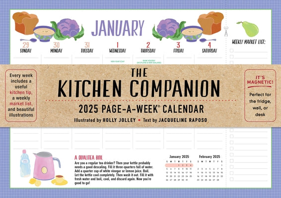 The Kitchen Companion Page-A-Week Calendar 2025: It's Magnetic! Perfect for the Fridge, Wall, or Desk by Workman Calendars