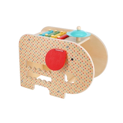 Wooden 5-In-1 Elephant Music Toy by Petit Collage