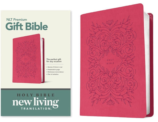 Premium Gift Bible NLT (Leatherlike, Very Berry Pink Vines, Red Letter) by Tyndale