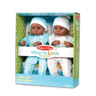 Mine to Love - Tyler & Taylor Twins (Black/Brown) by Melissa & Doug