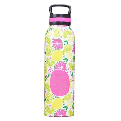 Stainless Steel Water Bottle Taste and See Psalm 34:8 by