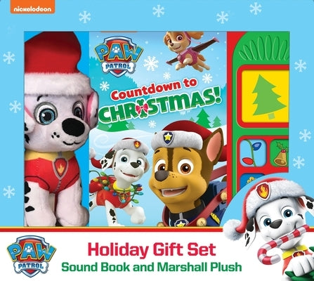 Nickelodeon Paw Patrol: Countdown to Christmas Holiday Gift Set Sound Book and Marshall Plush [With Battery] by Pi Kids