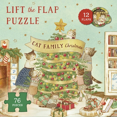 Cat Family Christmas Lift-The-Flap Puzzle: Count Down to Christmas: 12 Flaps: 76 Pieces by Brownridge, Lucy