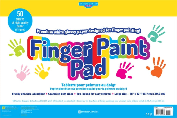 Studio Series Junior Finger Paint Pad (50 Sheets, 18 X 12) by Peter Pauper Press Inc