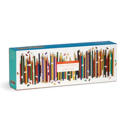 Frank Lloyd Wright Colored Pencils Shaped 1000 Piece Panoramic Puzzle by Galison