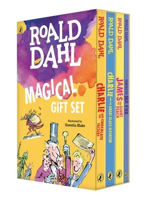 Roald Dahl Magical Gift Boxed Set (4 Books): Charlie and the Chocolate Factory, James and the Giant Peach, Fantastic Mr. Fox, Charlie and the Great Gl by Dahl, Roald