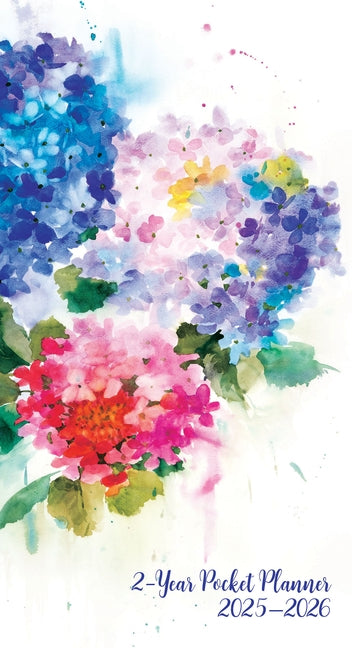 2025-26 Hydrangeas 2-Year Pocket Planner (24-Month Calendar) by Mineeda, Atelier