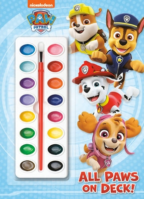 All Paws on Deck! (Paw Patrol): Activity Book with Paintbrush and 16 Watercolors [With Paint Brush and Paint] by Golden Books