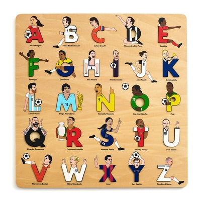 Soccer Legends Wooden Alphabet Puzzle by Feiner, Beck