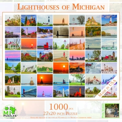 Lighthouses of Michigan - 1000 Piece Jigsaw Puzzle by 