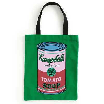 Warhol Soup Can Canvas Tote Bag - Green by Galison
