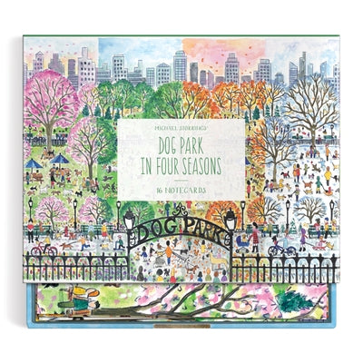 Michael Storrings Dog Park in Four Seasons Greeting Card Assortm, by Galison